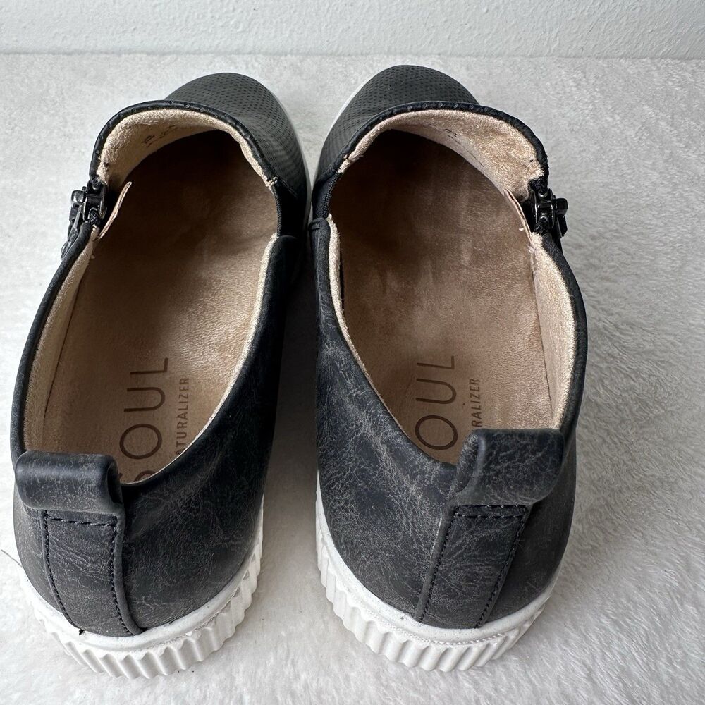 Soul Naturalizer Turner Slip-on Sneakers Women's Black FauxLeather Shoe- 7 WIDE - Picture 7 of 16